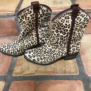 [Jeffery Cambell] leopard pony hair booties